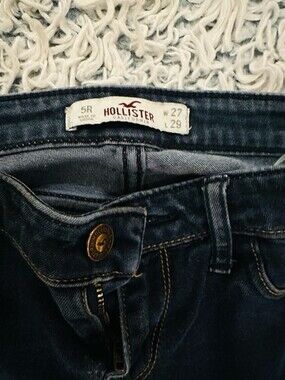 Hollister Skinny Jeans Womens Size 5S 27x29 Low Rise Blue Denim Stretch